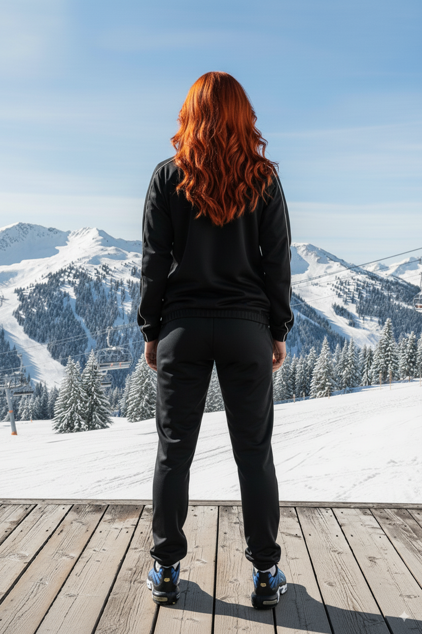 Womens - Winter Tracksuit - Black Shadow Line