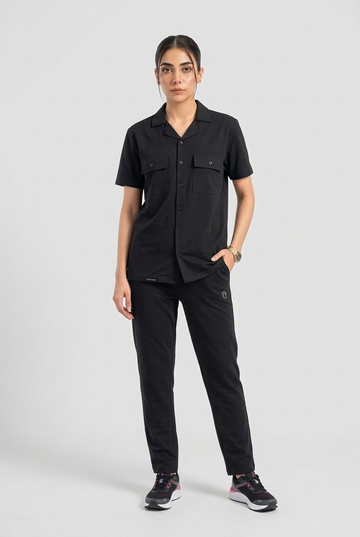 Womens - Imported Tracksuit - Safari Co-Ord Set - Black