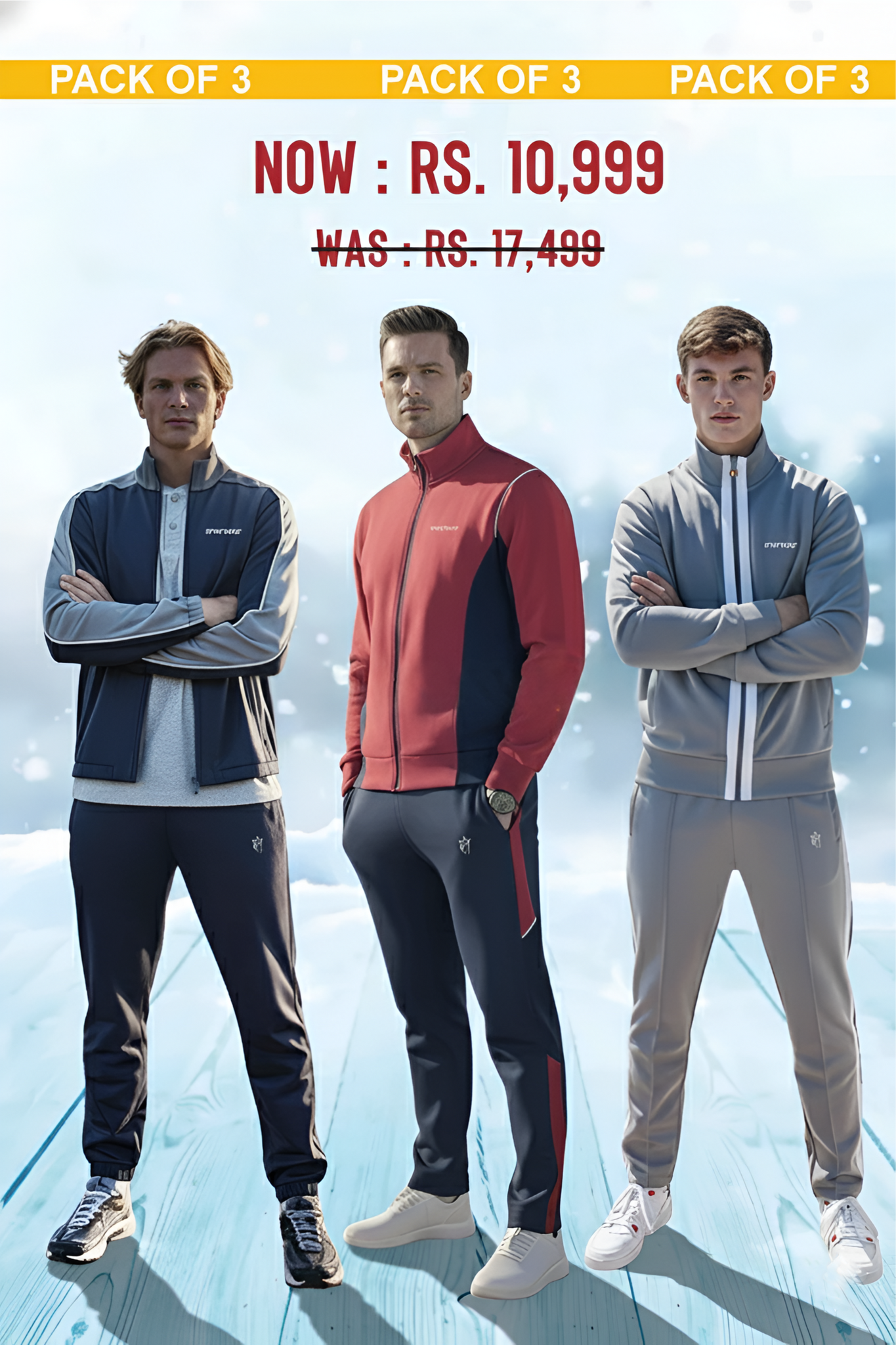 Men’s - Winter Tracksuit - Bundle Offer #2 - Ocean, Jet & Slate
