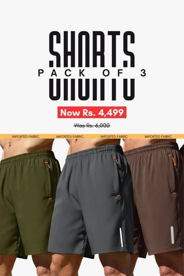 Men's - Micro Stretch Shorts - Pack Of 3