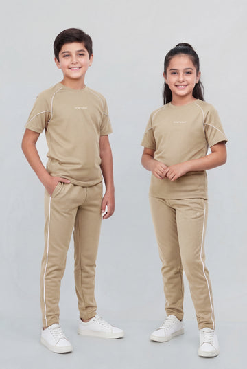 Kids - Polyester Tracksuit - Camel Stride