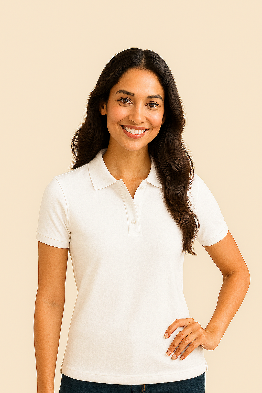 White Basic Polo
