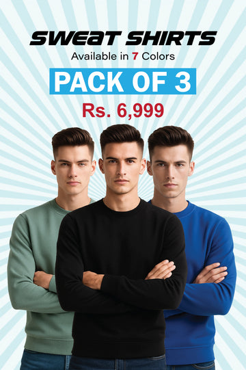 3-Pack Drop Shoulder Sweatshirt