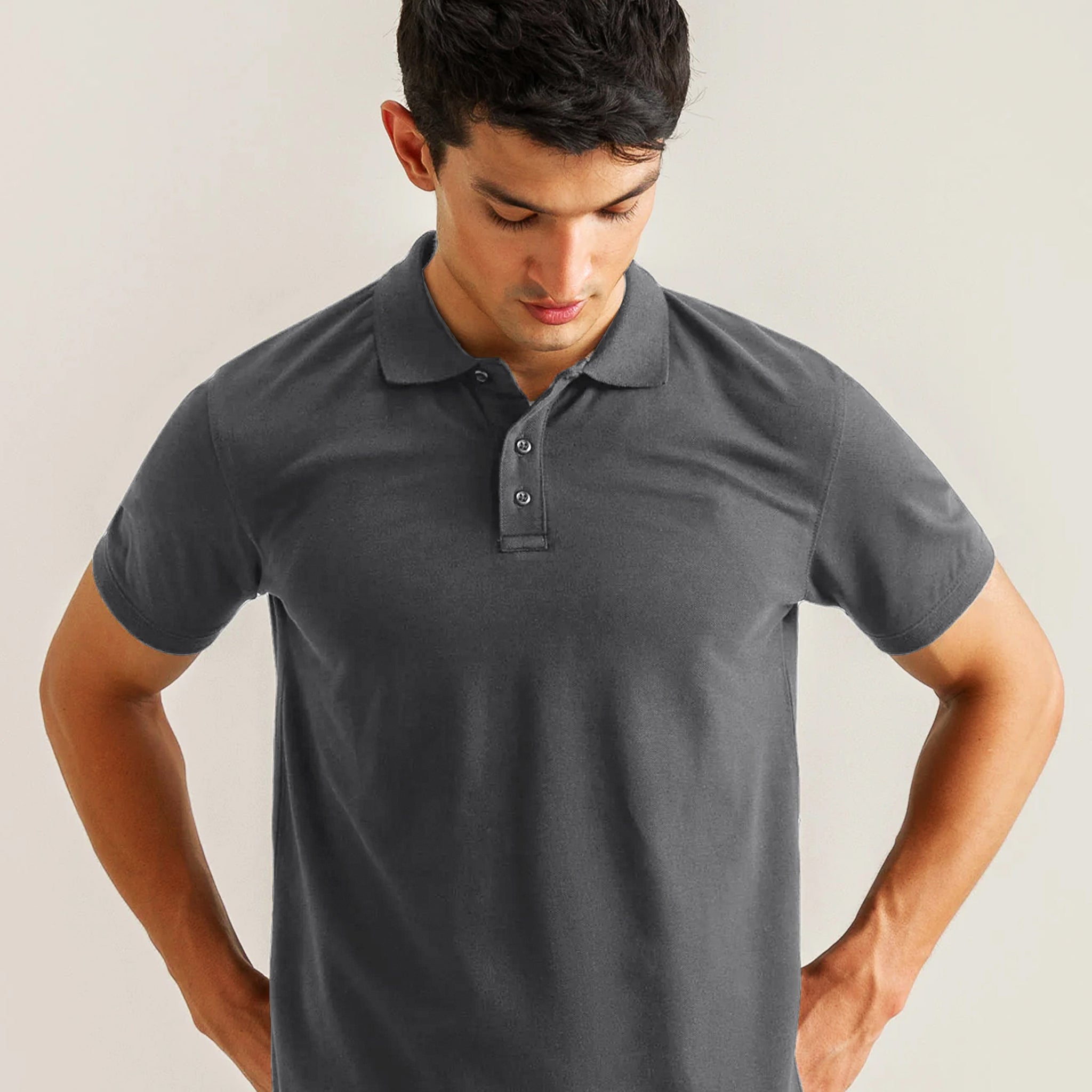 Dark Gray Basic Polo