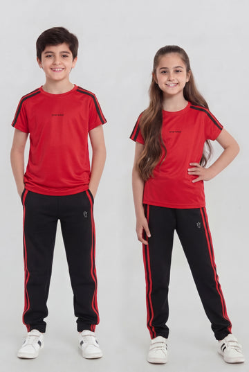 Kids - Polyester Tracksuit - Dreamy Red