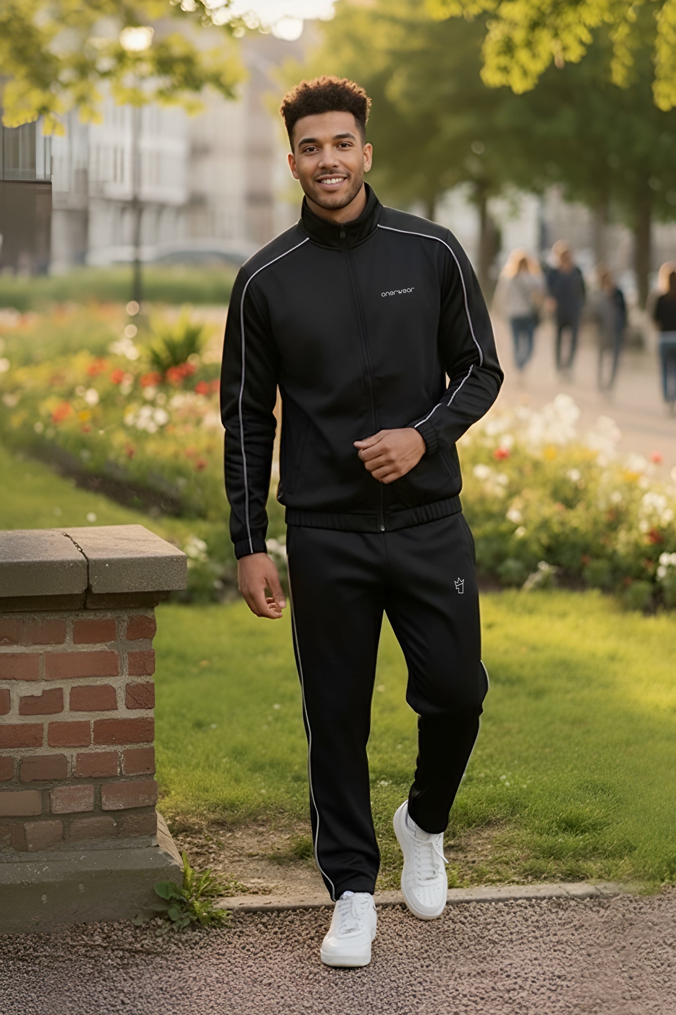 Mens - Winter Tracksuit - Black Shadow Line