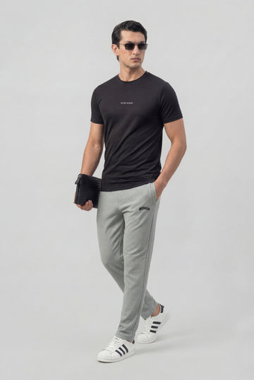 Mens - Imported Tracksuit - Silver Black