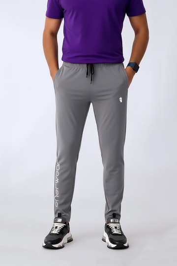 Mens - Imported Lycra Trouser - Silver