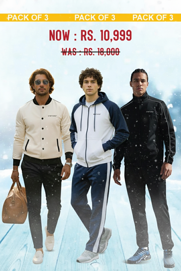 Men’s - Winter Tracksuit - Bundle Offer #1 - Midnight, Glacier & Shadow