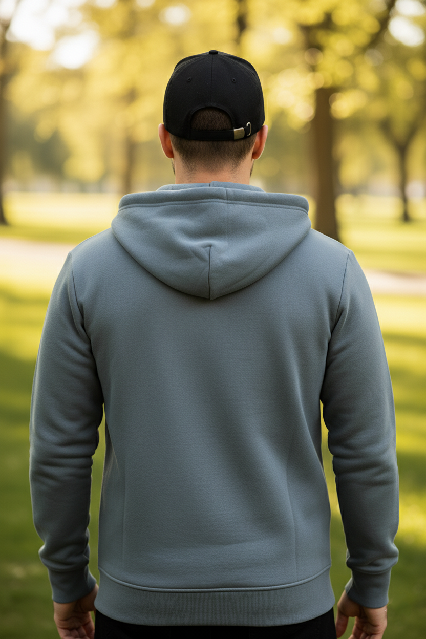 Men's - Zipper Hoodie - Gray