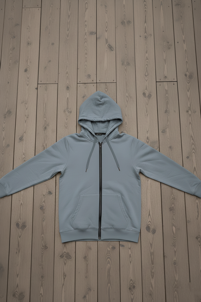 Men's - Zipper Hoodie - Gray