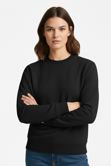 Black Baggy Drop Women Sweatshirt