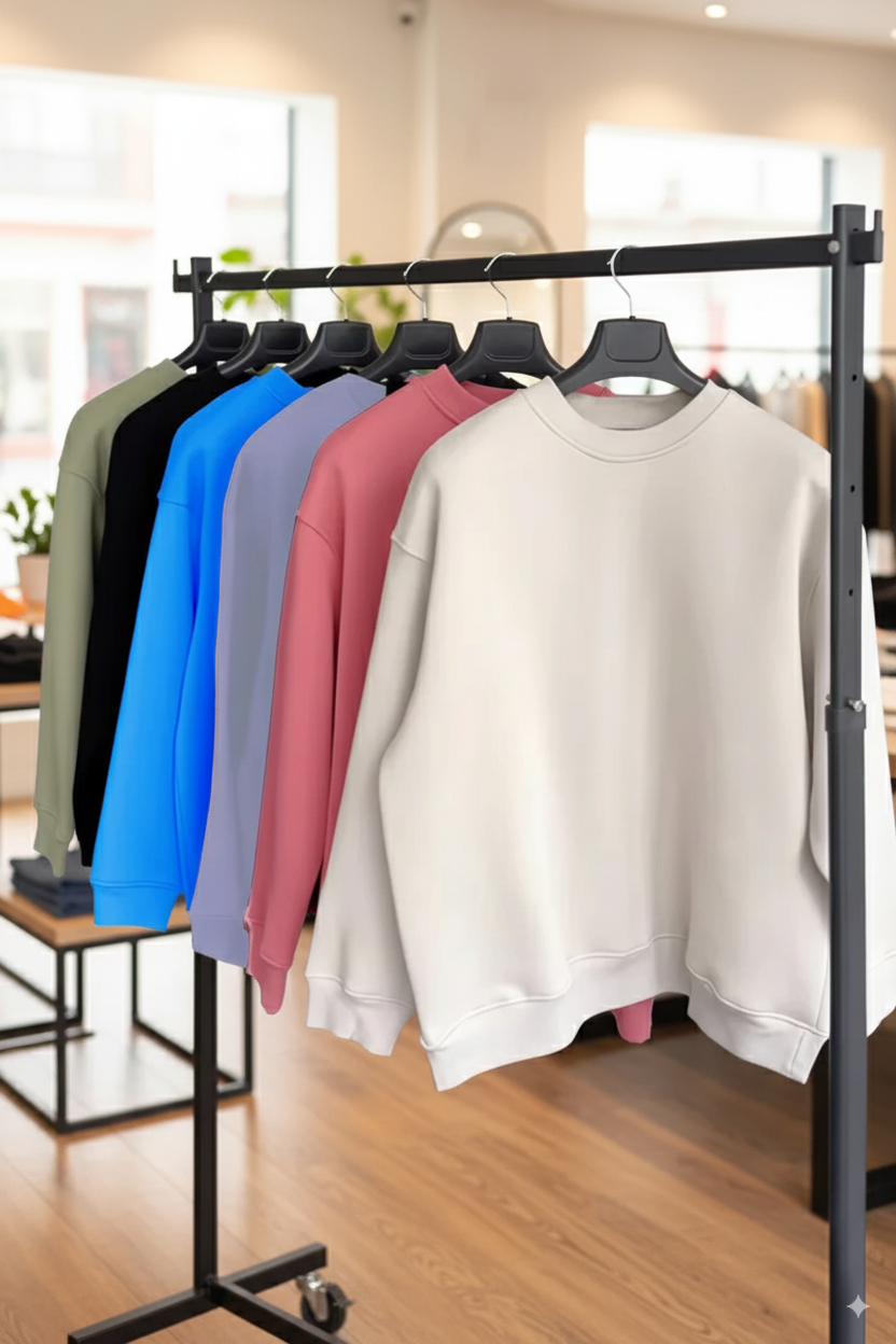 Gray Baggy Drop Women Sweatshirt