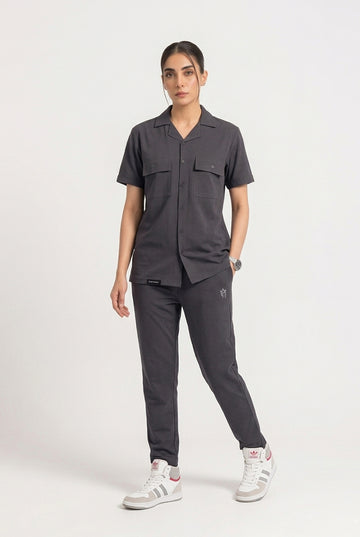 Womens - Imported Tracksuit - Safari Co-Ord Set - Gray