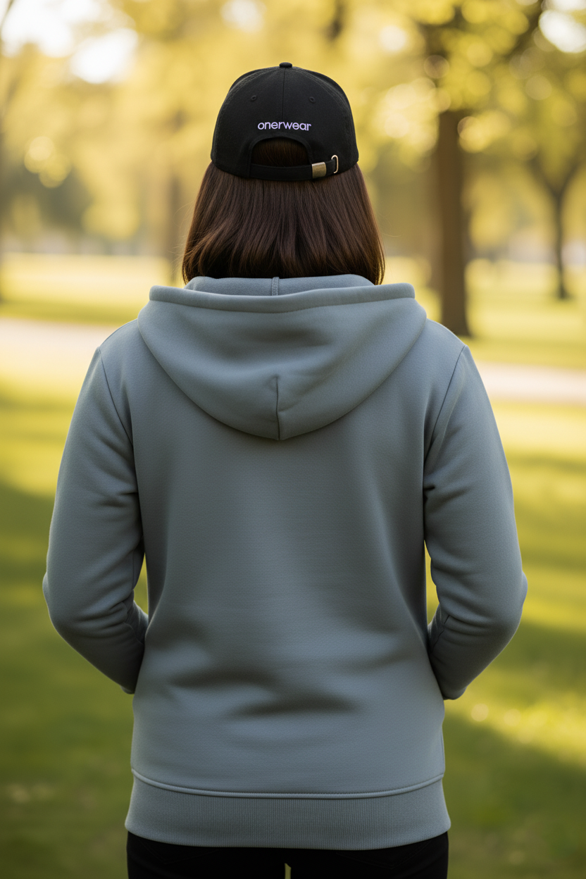 Women's - Zipper Women Hoodie - Gray