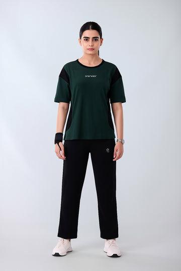 Twilight Green Drop Shoulder - Cotton Tracksuit