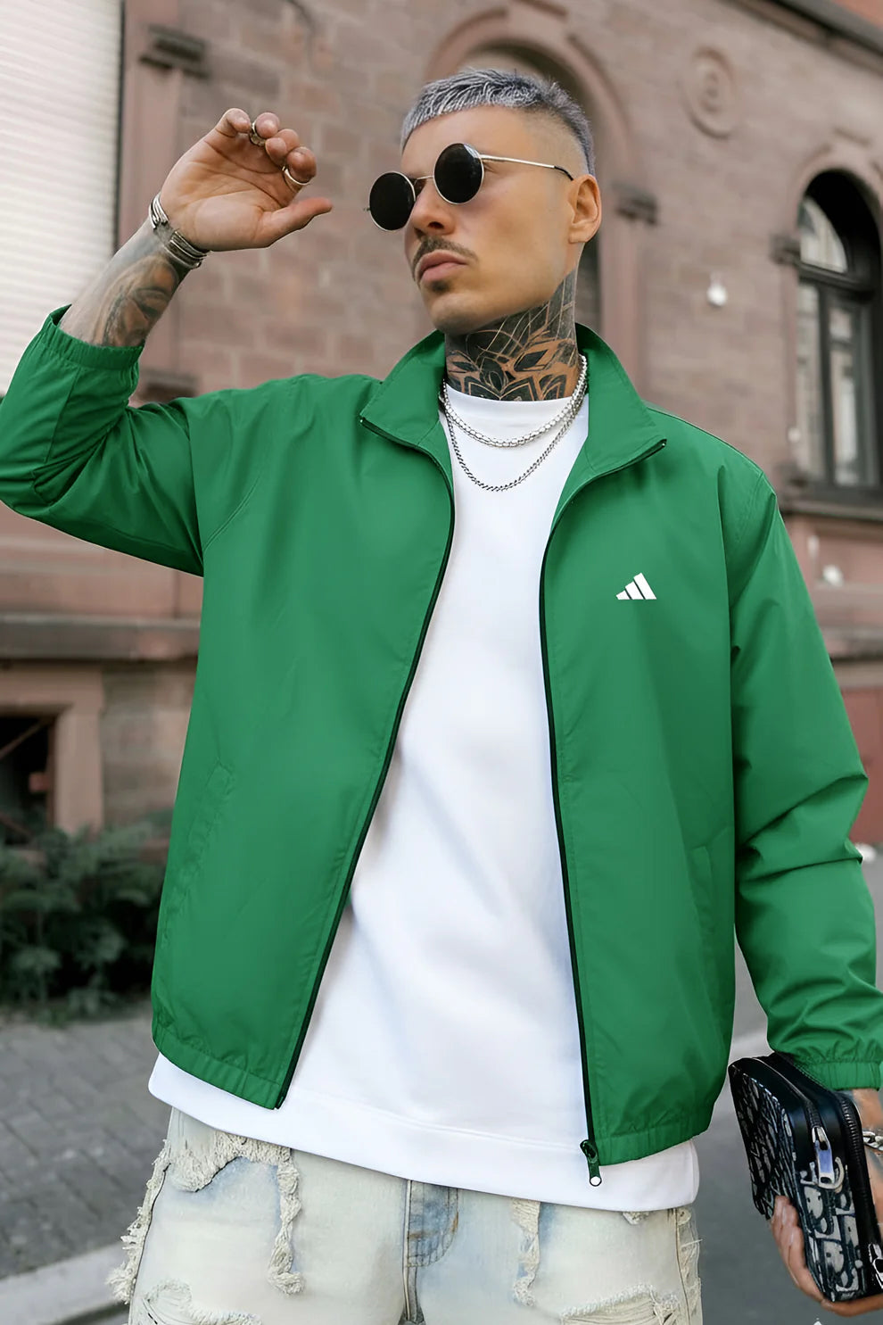 Mens - Adi Wind Breaker Jacket - Green