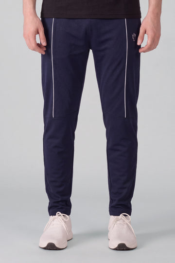 Mens - Polyester Trouser - Half Line Navy
