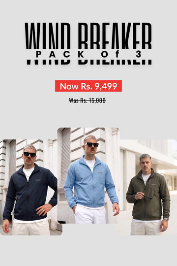 Mens - Wind Breaker Jacket - Bundle Offer Navy SkyBlue Olive