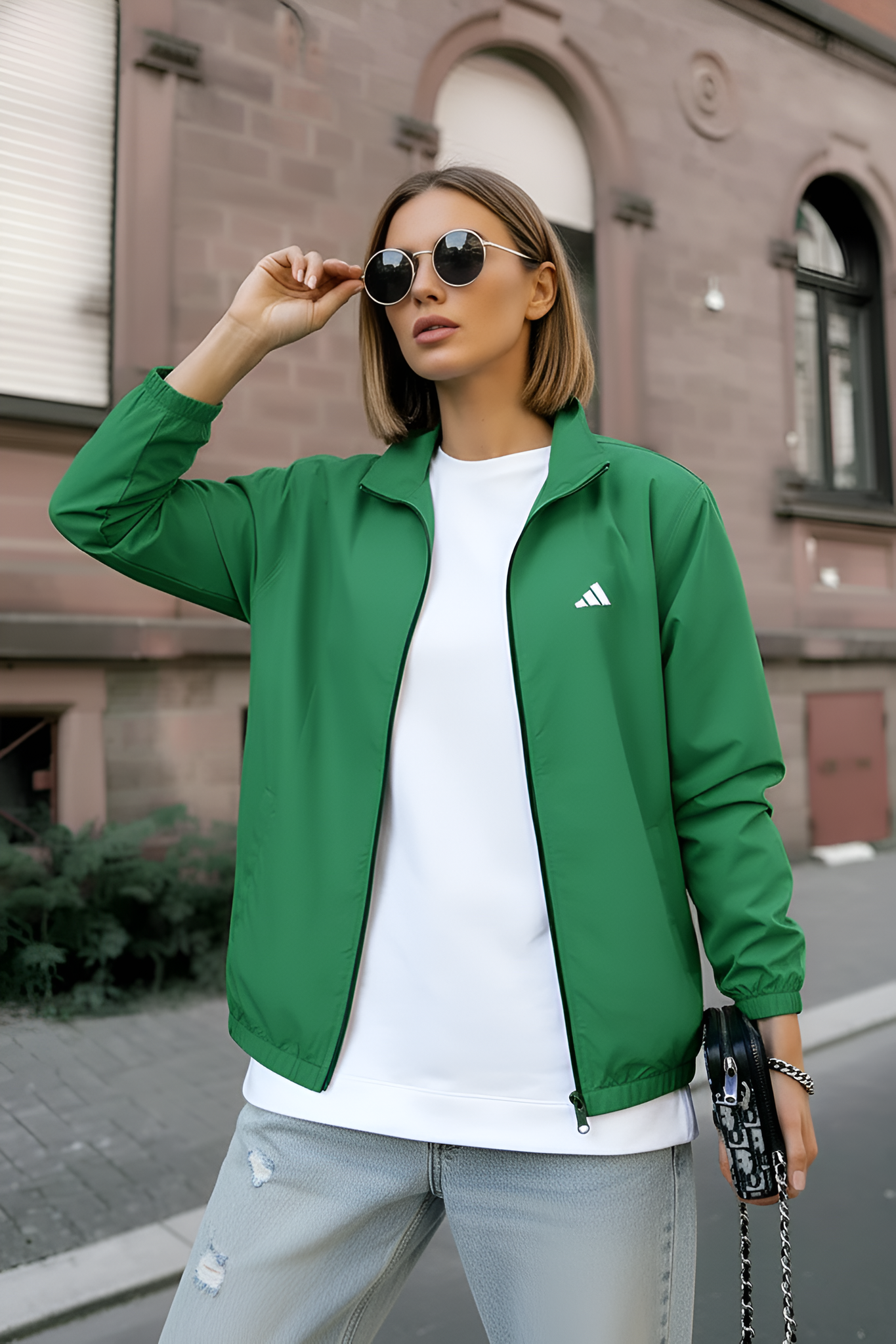 Womens - Adi Wind Breaker Jacket - Green