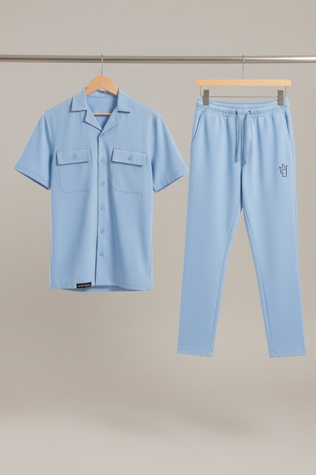 Womens - Imported Tracksuit - Safari Co-Ord Set - Light Blue