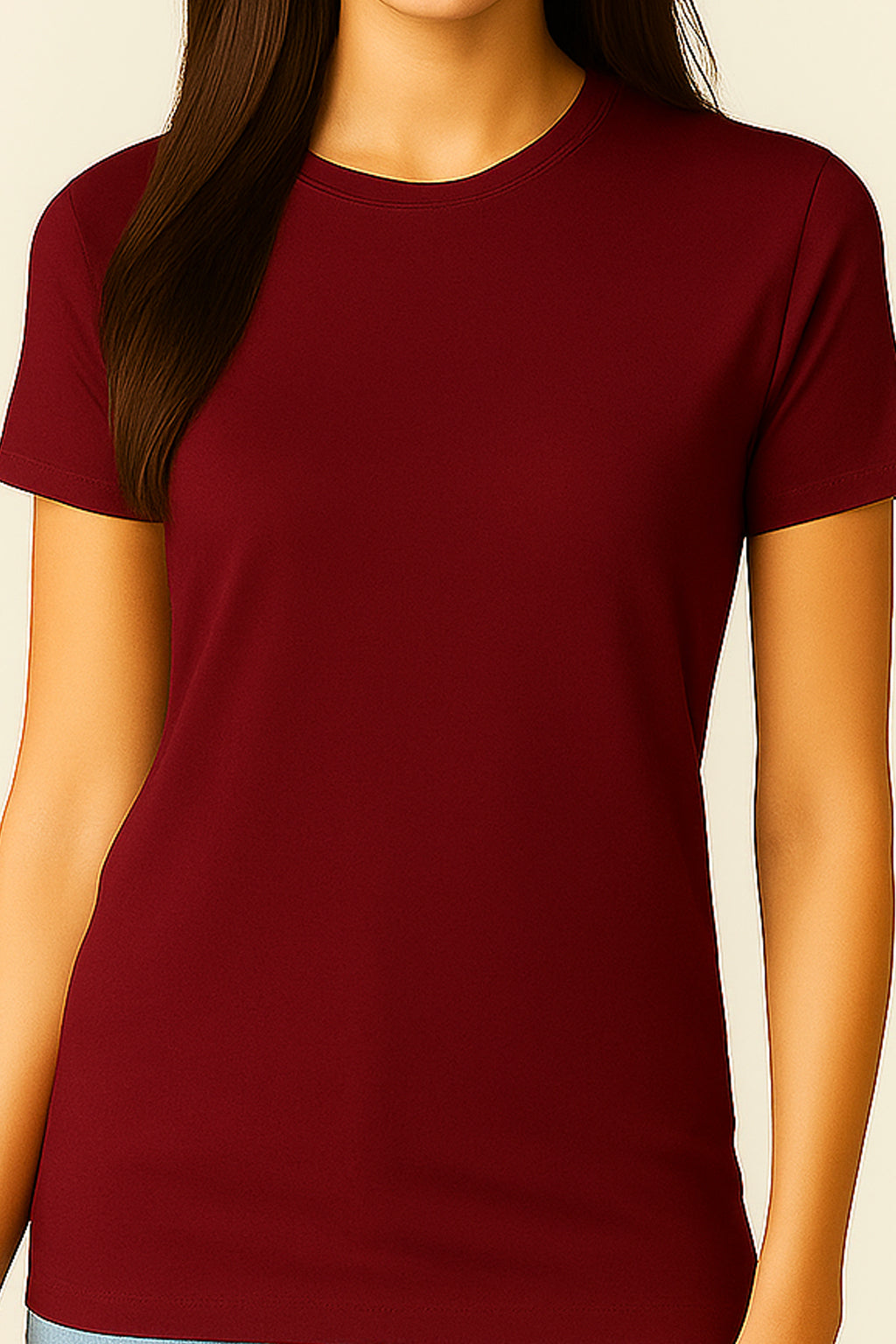 Maroon Basic Tee