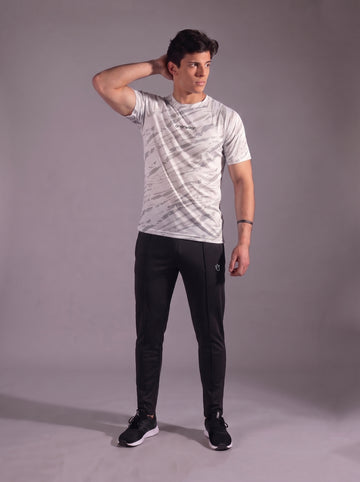 Mens - Imported Tracksuit - Camo White Elite Black