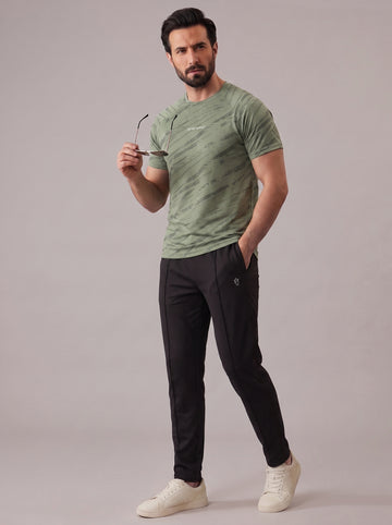 Mens - Imported Tracksuit - Camo Green Elite Black