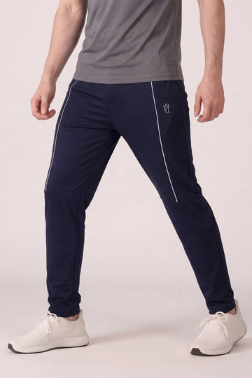 Men's - Polyester Trouser - Half Line Navy