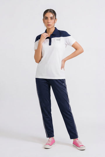 Womens - Polyester Tracksuit - Navy Elegance