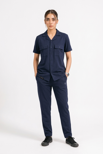 Womens - Imported Tracksuit - Safari Co-Ord Set - Navy