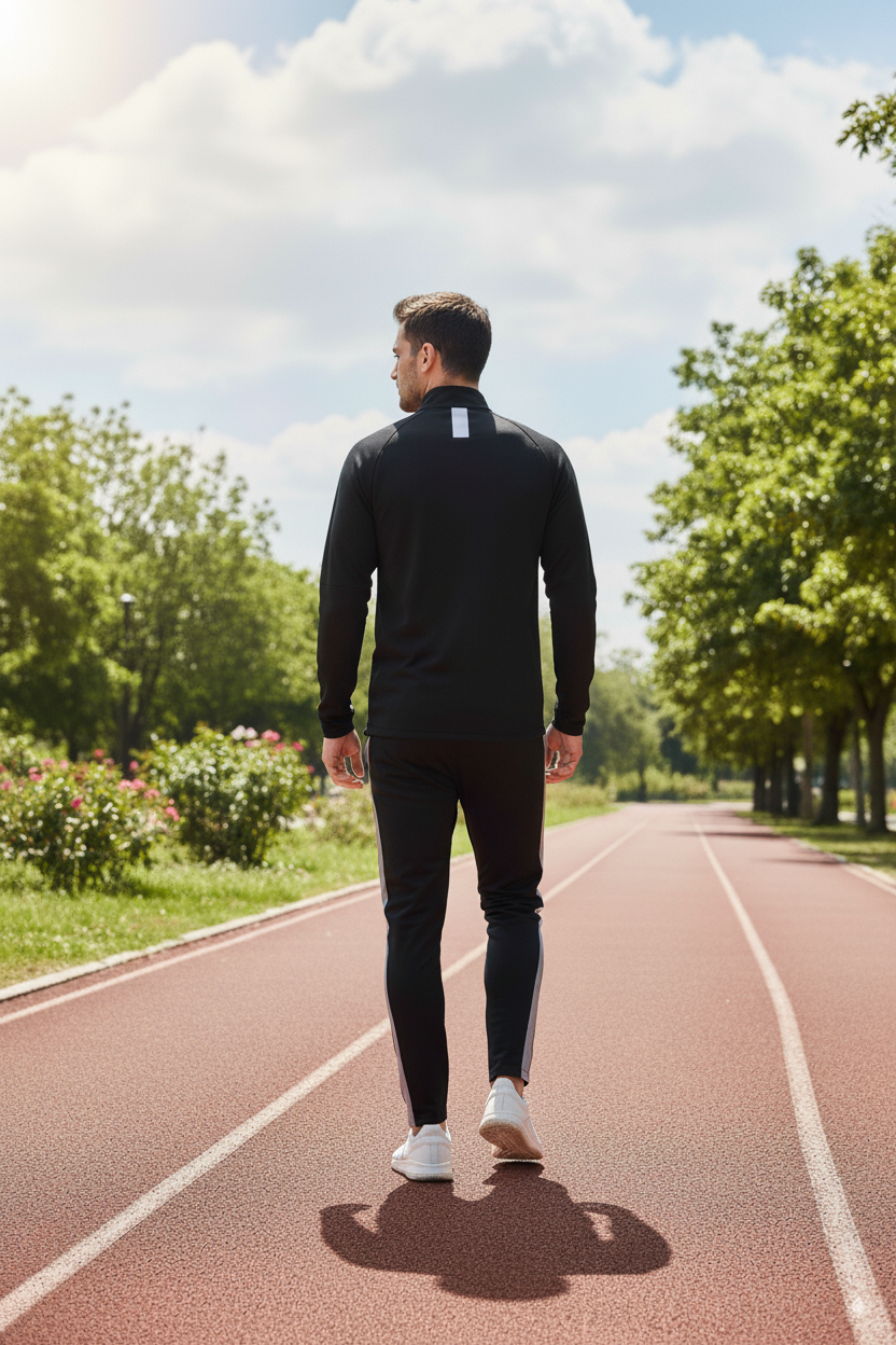 Mens - Winter Tracksuit - Nik Black & White