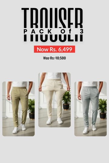 Mens - Imported Dot Mesh Trouser - Bundle Offer Silver Gray, Off White & Light Green