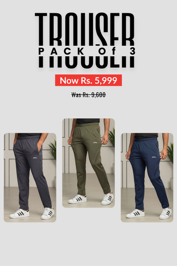 Mens - Imported Lycra Pent Trouser - Bundle Offer Navy, Gray & Olive