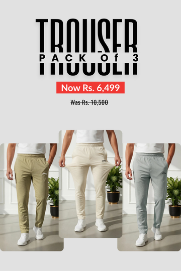 Mens - Imported Dot Mesh Trouser - Bundle Offer Silver Gray, Off White & Light Green
