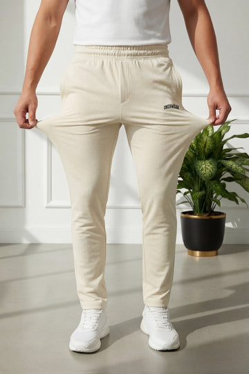 Mens - Imported Dot Mesh Trouser - Off White