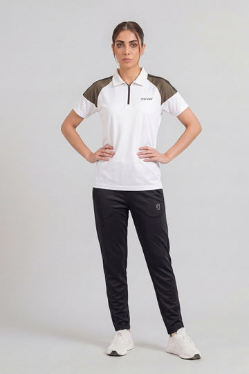 Womens - Polyester Tracksuit - Olive Luxe Tracksuit