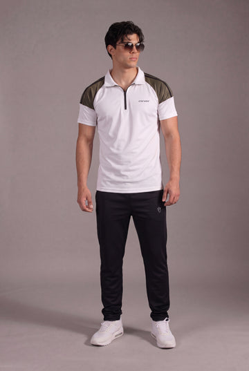 Mens - Polyester Tracksuit - Olive Luxe Tracksuit