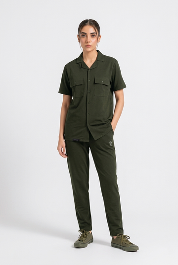 Womens - Imported Tracksuit - Safari Co-Ord Set - Olive