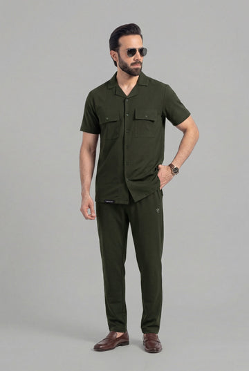 Mens - Safari Co-Ord Set - Olive