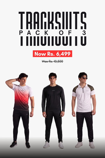 Men’s - Polyester Tracksuit - Bundle Offer - Black Shadow, Redstorm & Olive Luxe