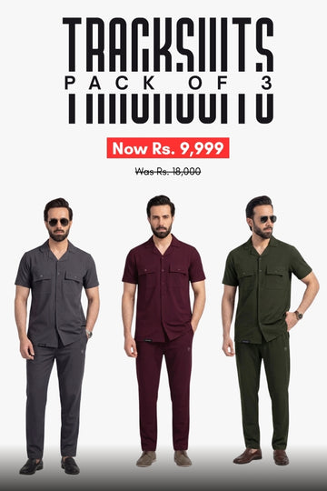 Mens - Safari Co-Ord Set - Bundle Offer - Gray, Olive & Maroon