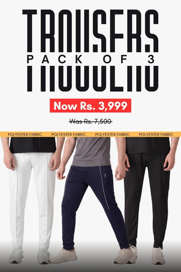 Mens - Polyester Trouser - Pack Of 3