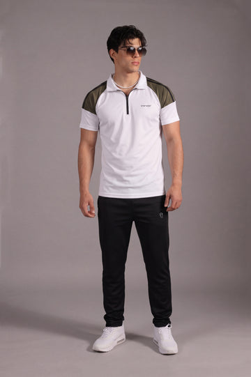 Mens - Polyester Tracksuit - Olive Luxe Tracksuit