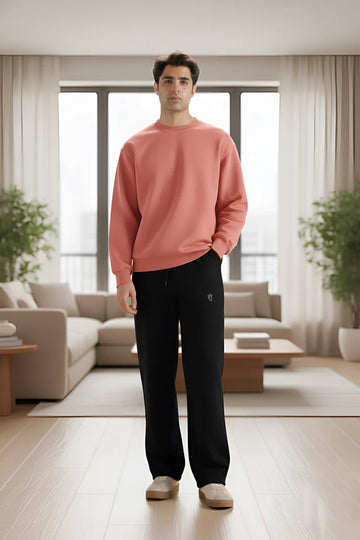 Mens - Winter Tracksuits - Baggy Cotton - Salmon