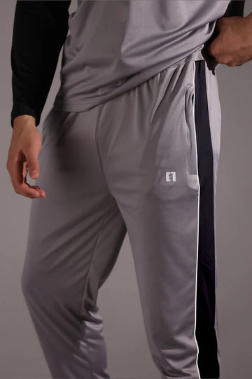Mens - Polyester Trouser - Silver Eclipes