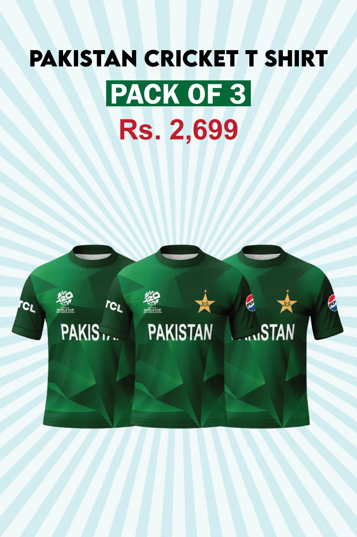 Pakistan Cricket T Shirt -  Pack Of 3