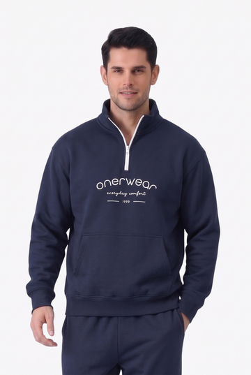 Mens - Cotton Fleece Upper – Navy Blue