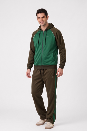 Mens - Winter Tracksuit – Green Brown