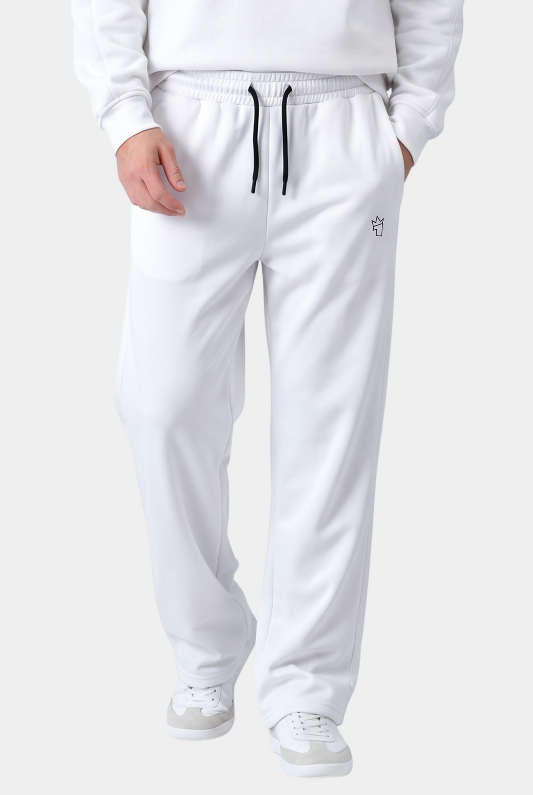 Mens - Polyster Fleece Trouser - White